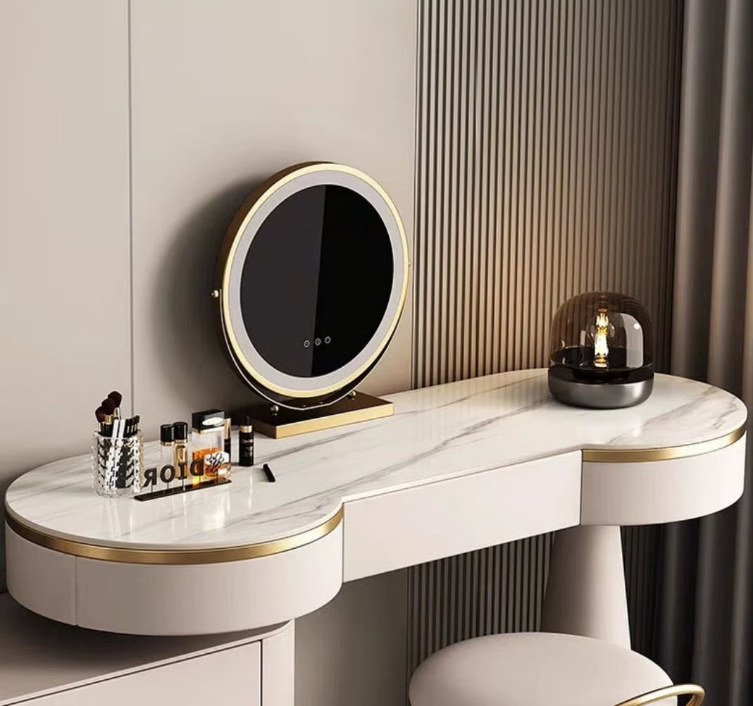 Sardonyx Makeup Vanity Table โ Compact and Stylish Storage-OUCH CART |Dressing table