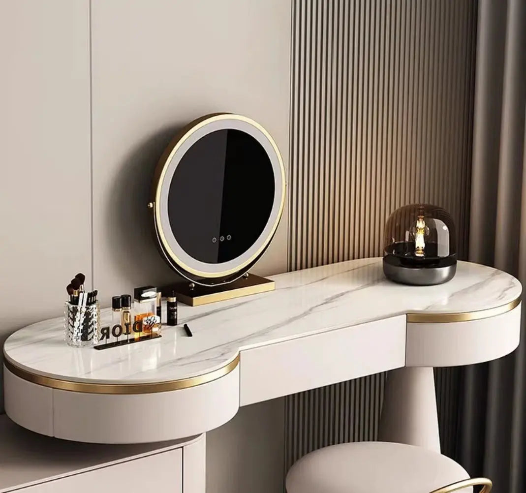 Sardonyx Makeup Vanity Table โ Compact and Stylish Storage-OUCH CART |Dressing table