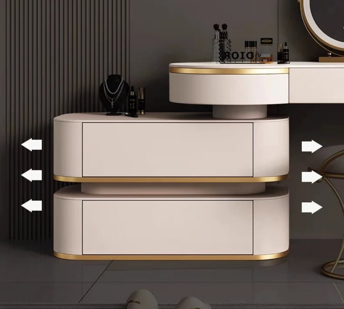 Sardonyx Makeup Vanity Table – Compact and Stylish Storage-OUCH CART |Dressing table