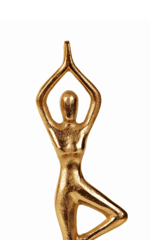 Golden Yoga Girl aluminium Table Accent, - Ouch Cart