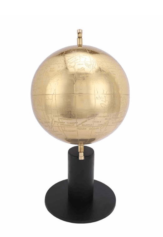 Pompous Globe Gold Iron Table Accent, - Ouch Cart