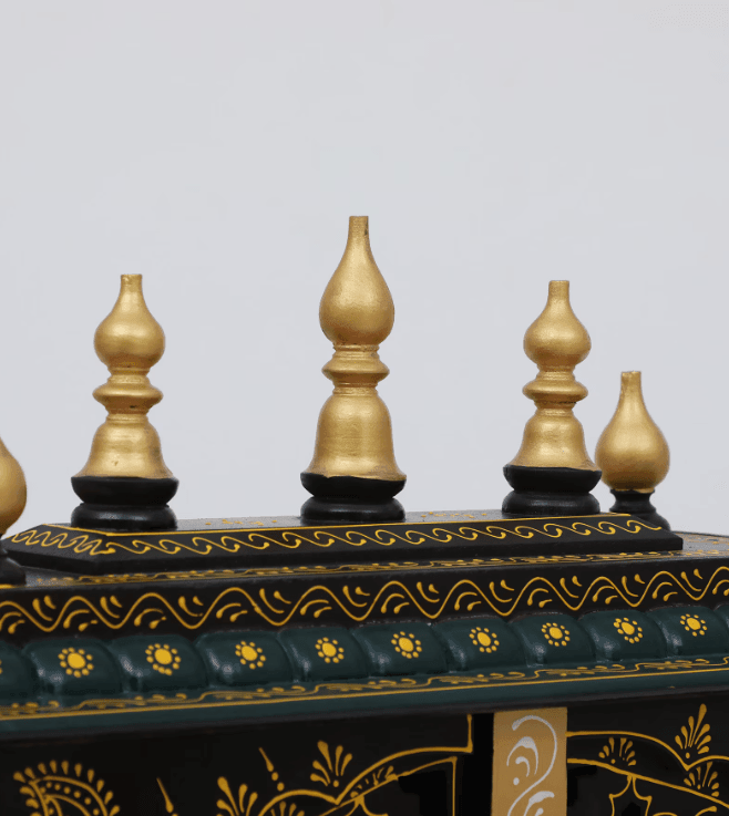 Multicolor Sheesham Wood & MDF Pooja Mandir With Door, - Ouch Cart