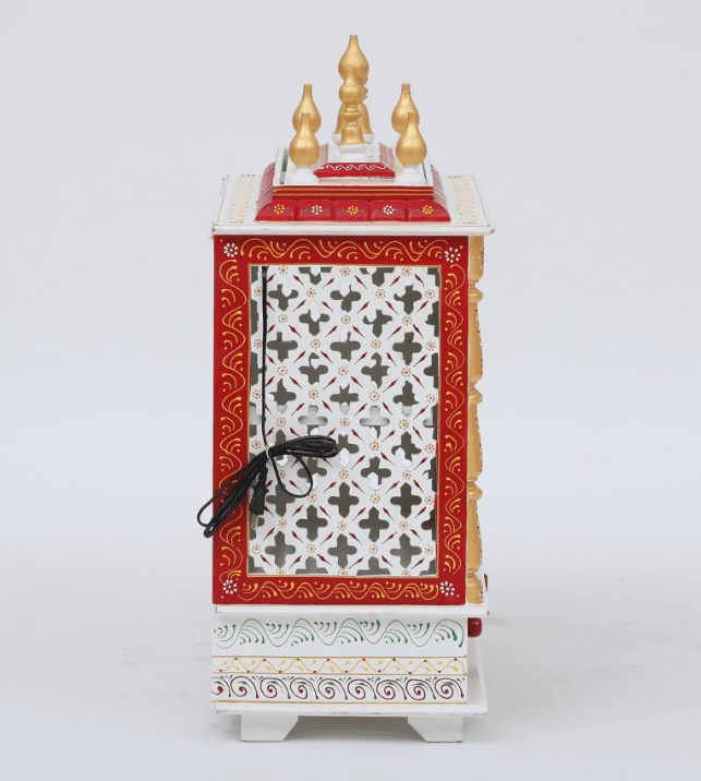 Multicolor Sheesham Wood & MDF Pooja Mandir With Door, - Ouch Cart