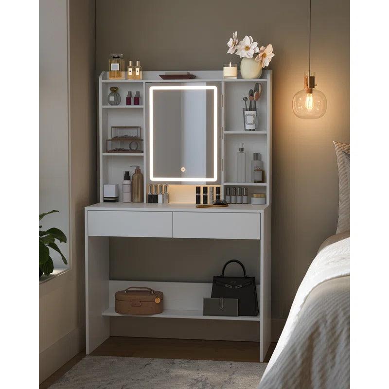 Ava Dressing Table with Mirror - Ouch Cart