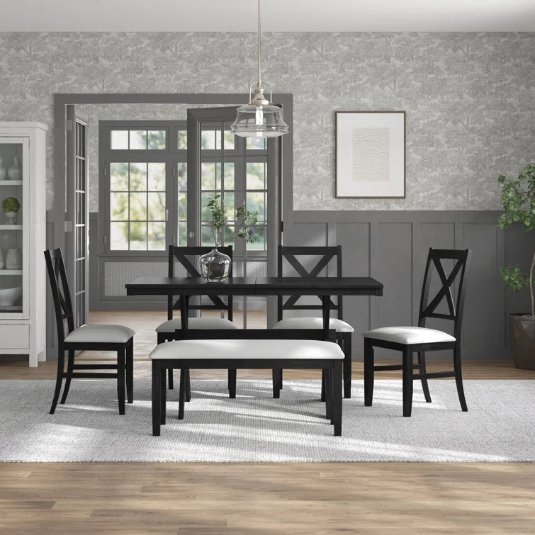 "6-Piece Trestle Dining Set: Timeless Design for a Warm, Inviting Dining Experience" ouch cart