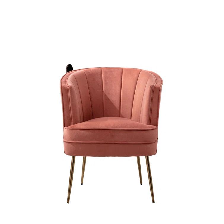 Shona Velvet Barrel Chair - Ouch Cart