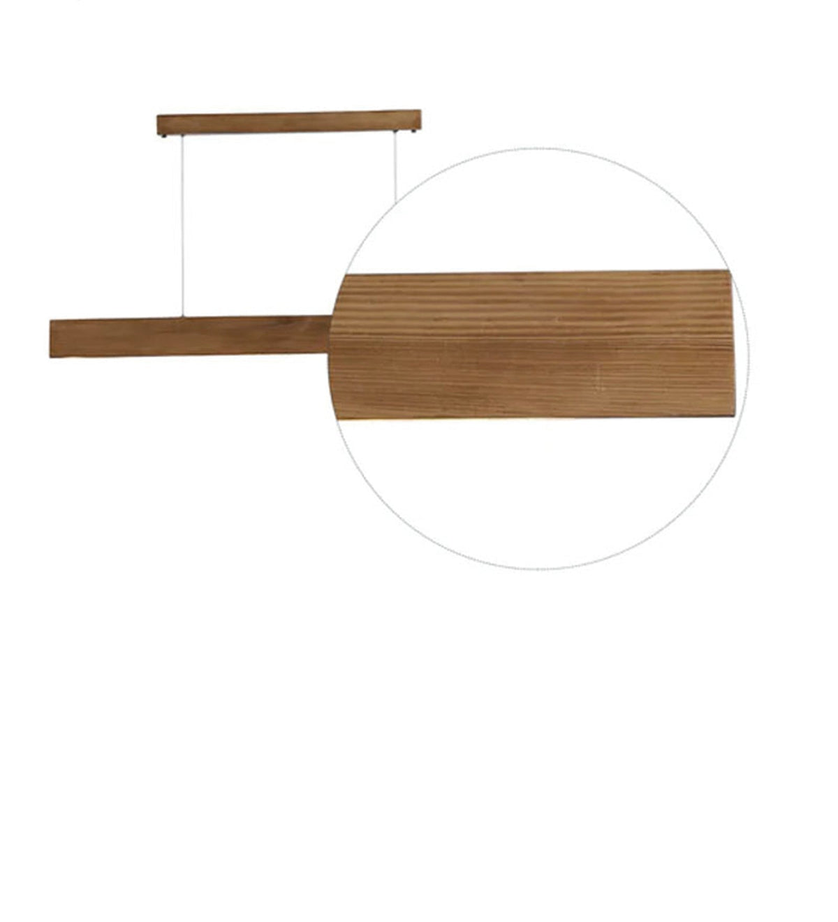 Slimline 36 Brown Wooden LED Hanging Lamp Ouch Cart