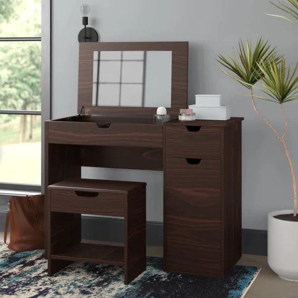 Drew Nelt Vanity dressing table design with stool with miror - Ouch Cart