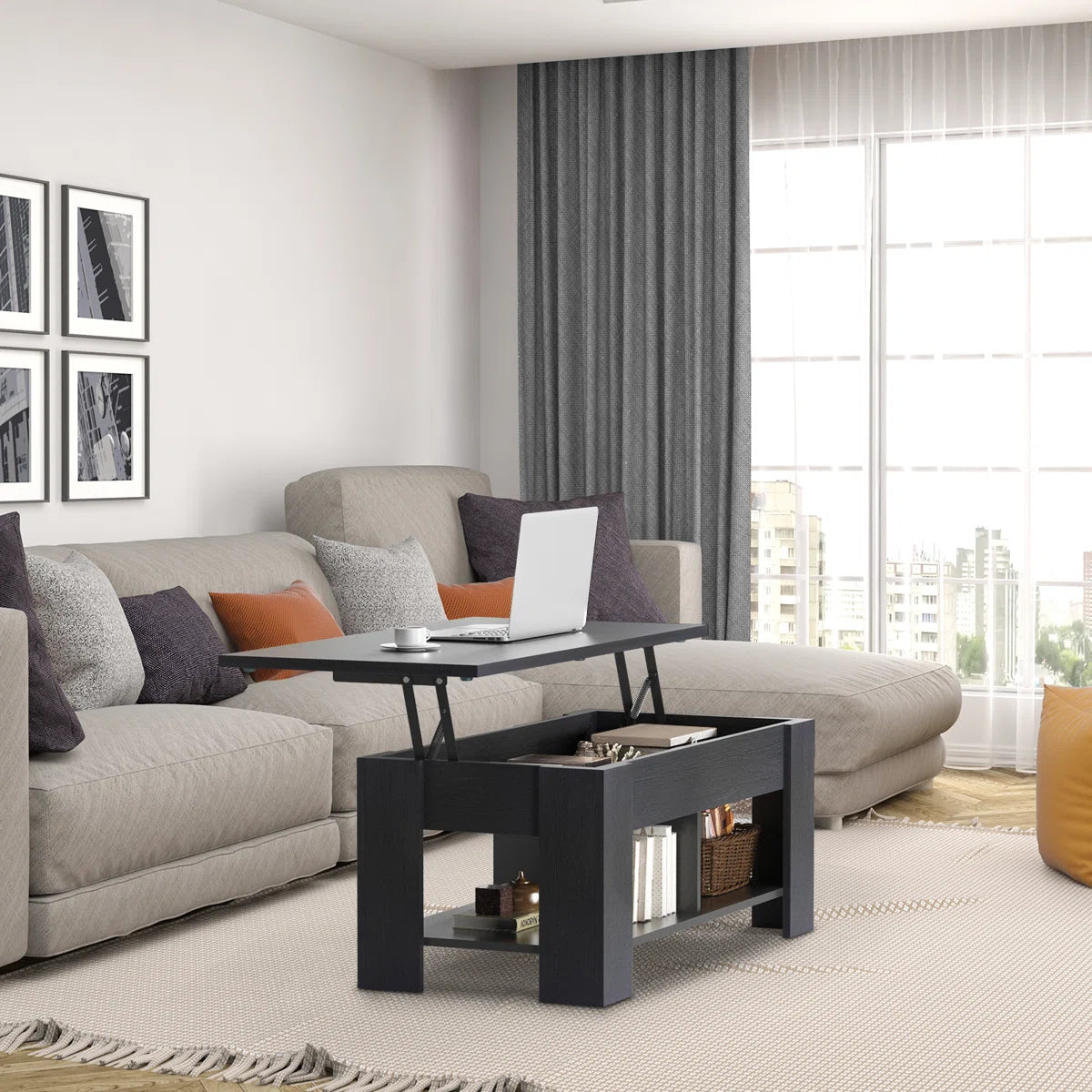 Sparta Lift Top Coffee Table With Storage OUCH CART