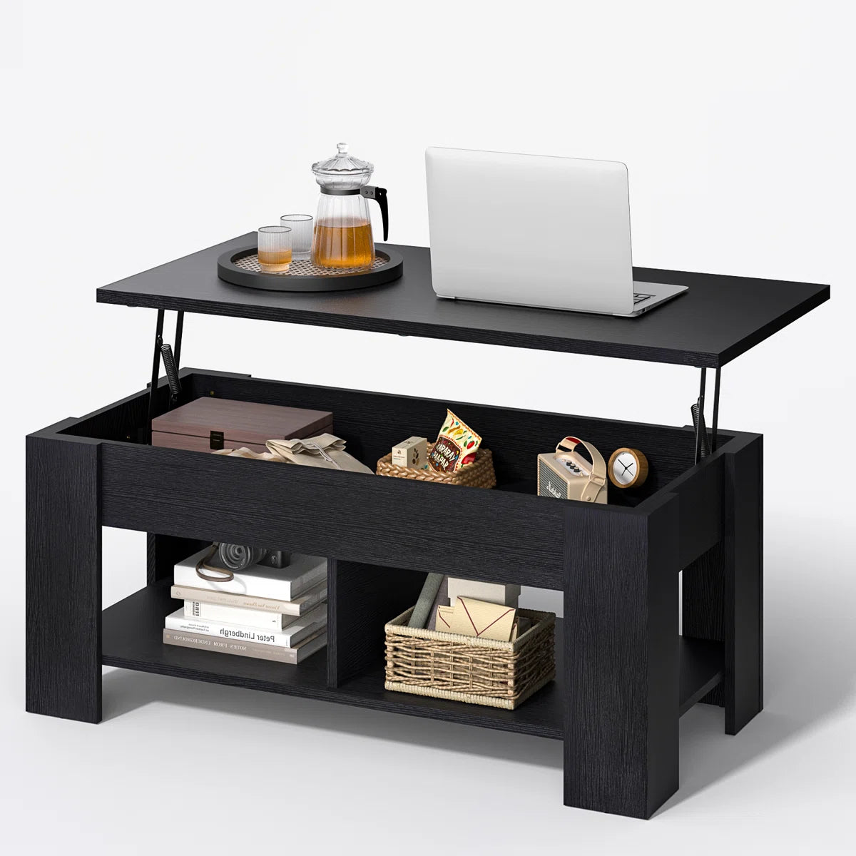 Sparta Lift Top Extendable Coffee Table With Storage