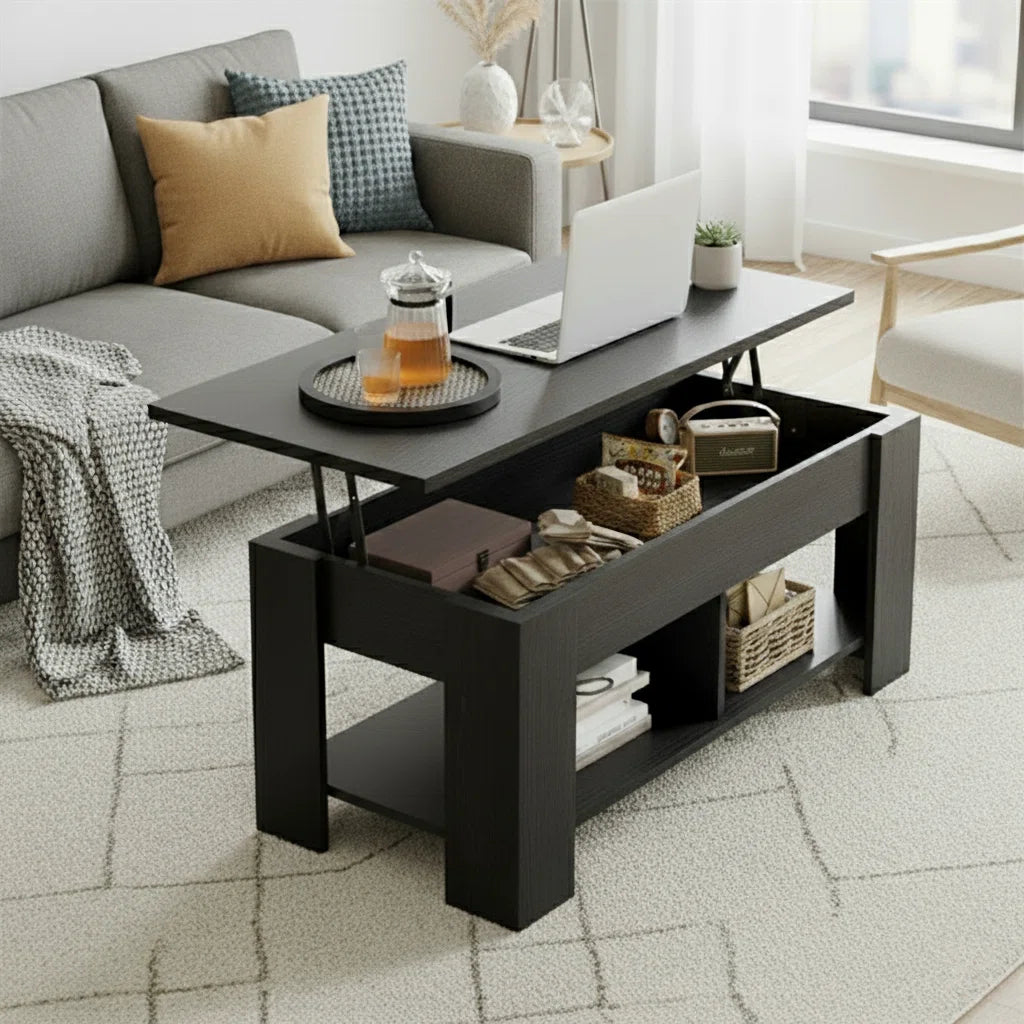 Sparta Lift Top Extendable Coffee Table With Storage