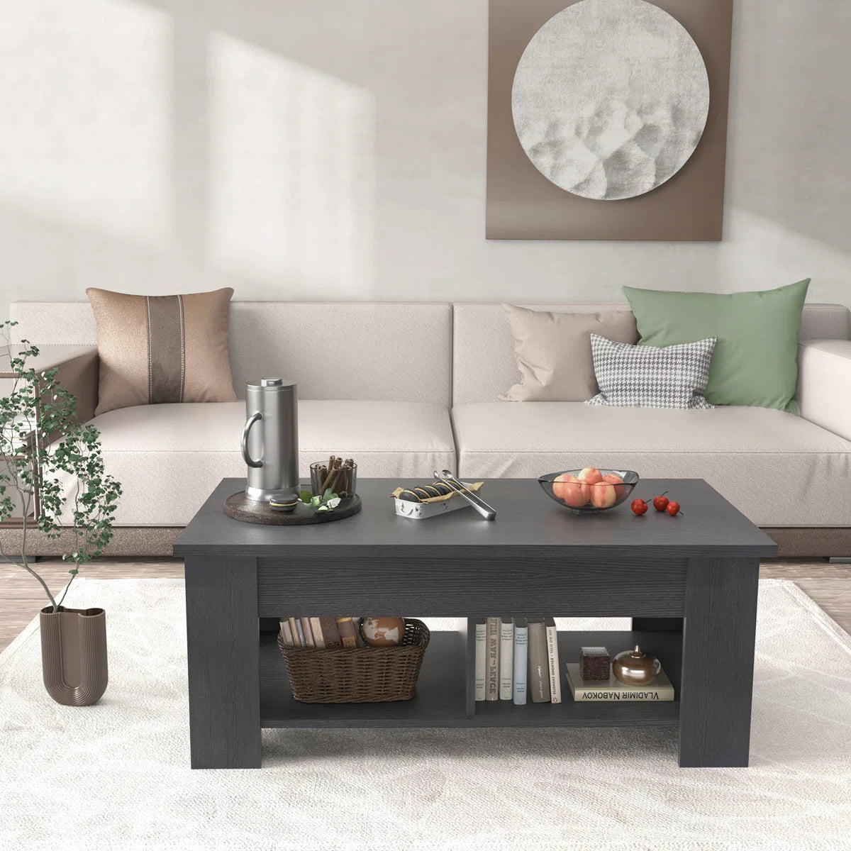 Sparta Lift Top Extendable Coffee Table With Storage