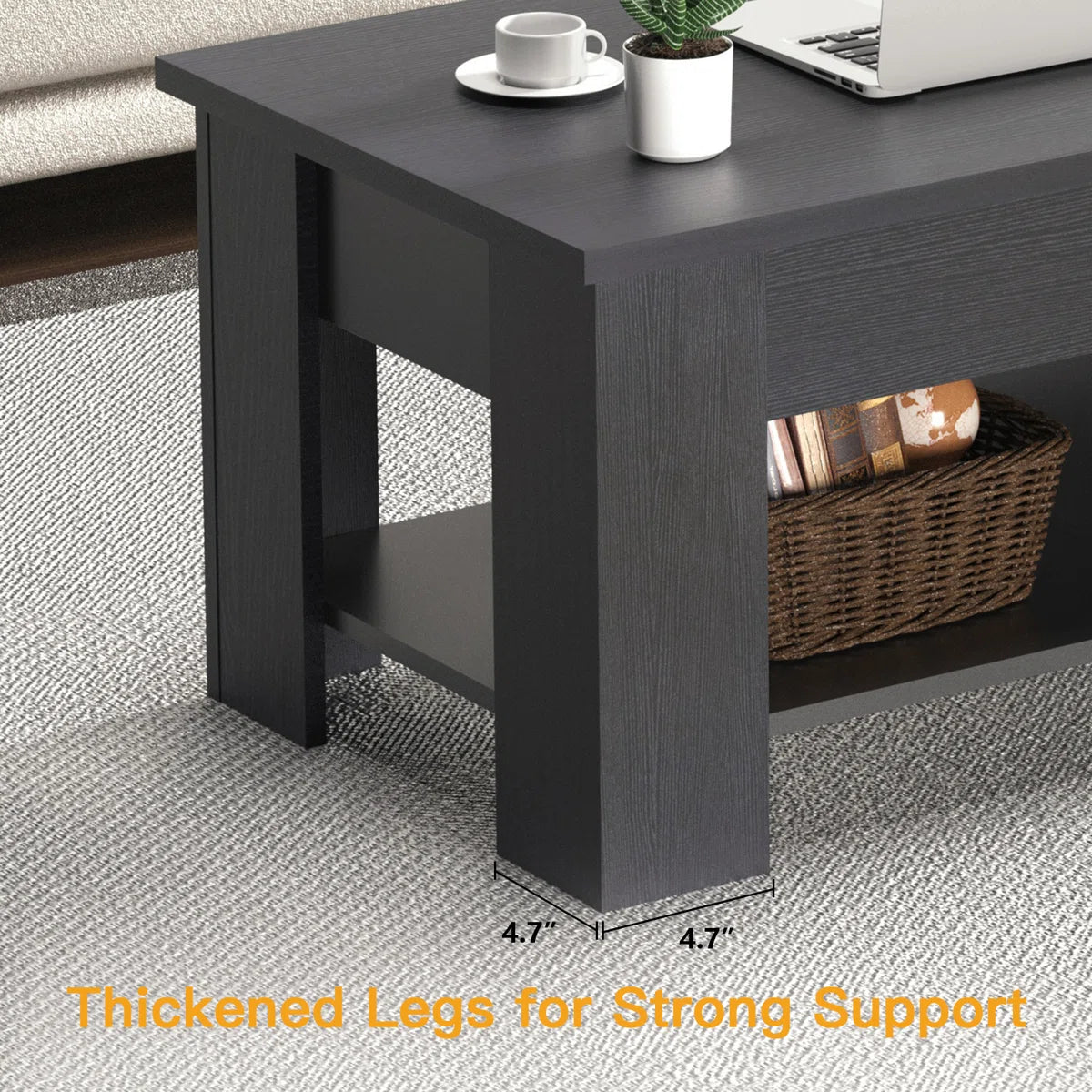Sparta Lift Top Extendable Coffee Table With Storage