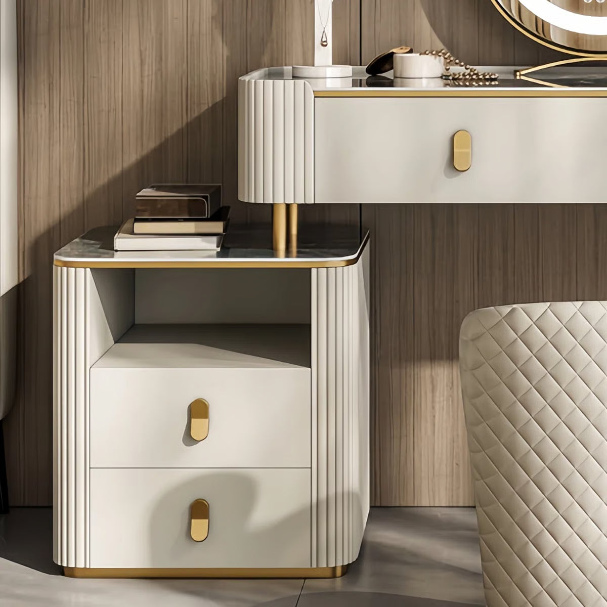 Elegant Stoicu Vanity Desk – Mirror and Ample Storage Space-OUCH CART |Dressing table