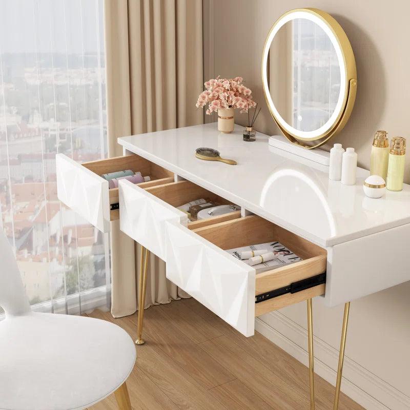 Fernanda Dressing Table with Mirror - Ouch Cart