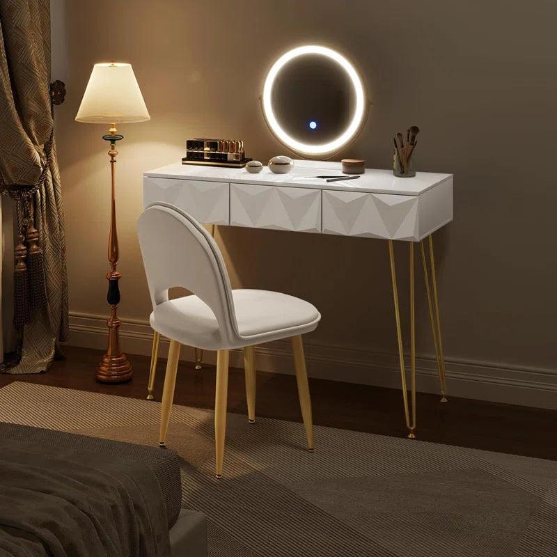 Fernanda Dressing Table with Mirror - Ouch Cart