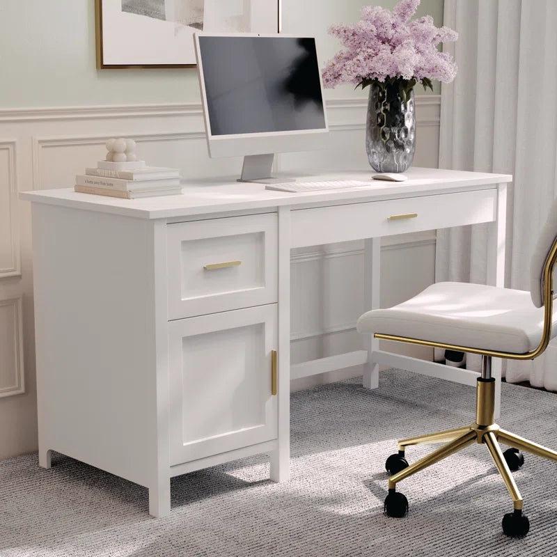 Martha Stewart Shaker Style Home Office Desk with Storage