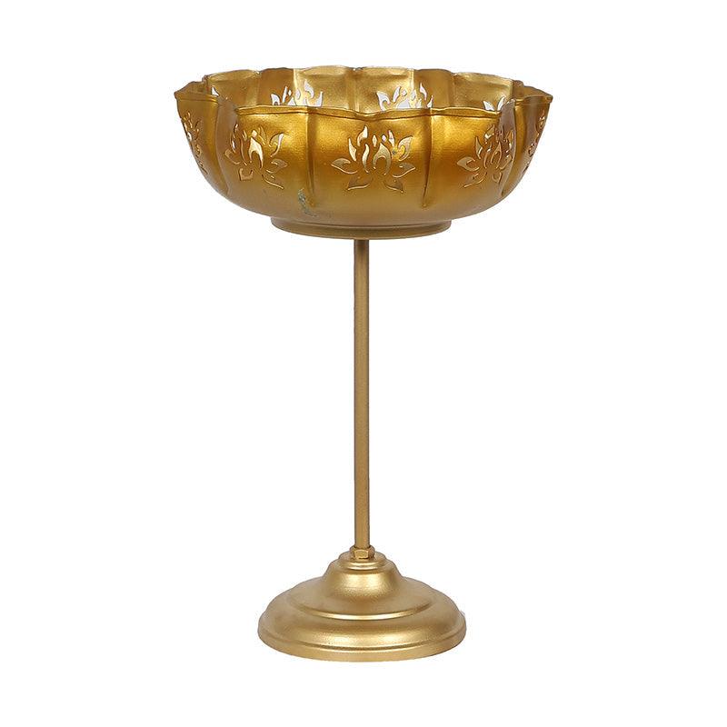 GOLDEN FLOWER TEALIGHT URLI | SET OF 3 - Ouch Cart