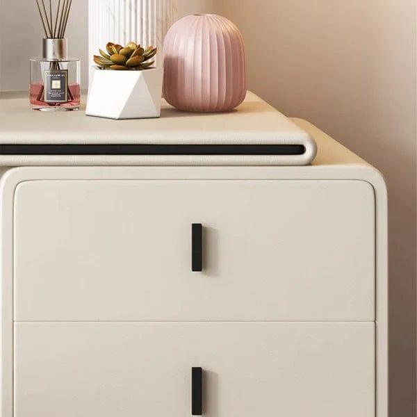 Ava Wide Vanity with Mirror Vanity wooden dressing table design with stool - Ouch Cart