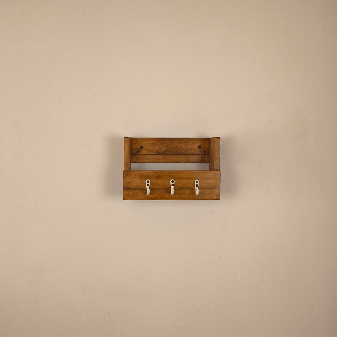 Tivoli Wooden Wall Organiser with Key Holders-OUCH CART | Wall Hangings