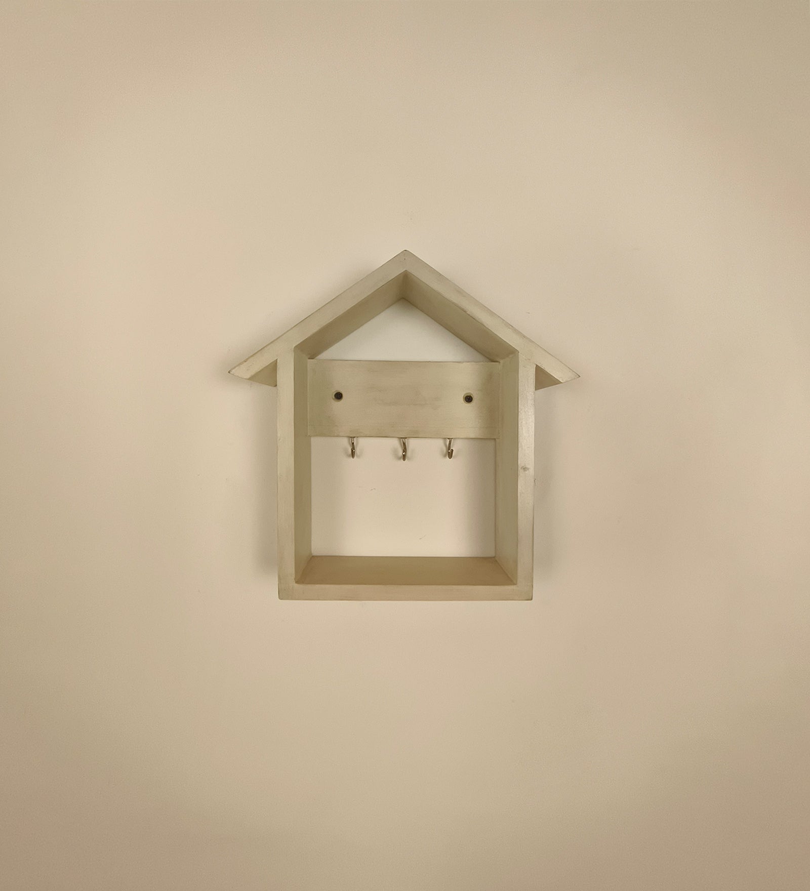 Torino Wooden Wall Shelf Organiser with Key Holders-OUCH CART | Wall hangings