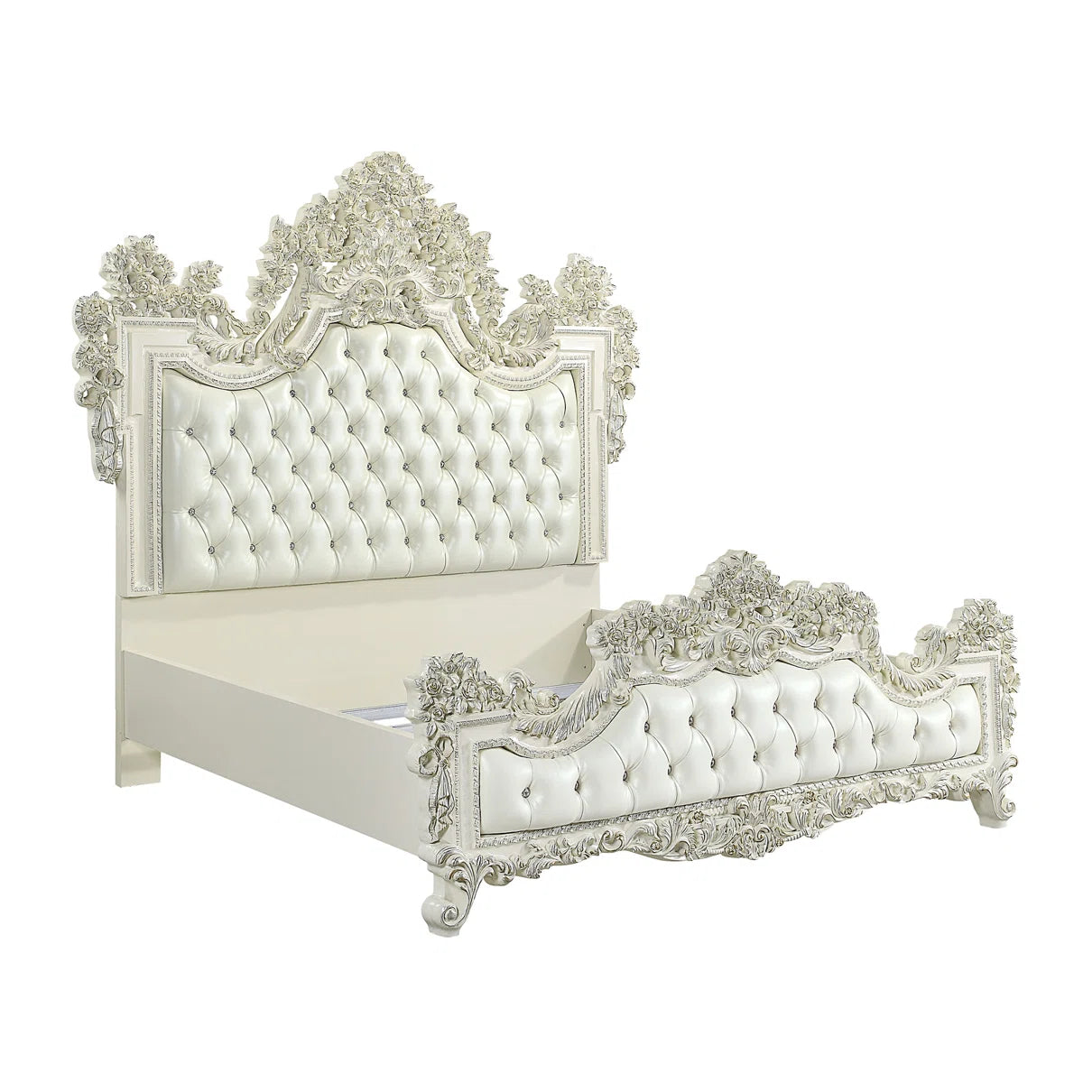 Traditional Luxurious upholstered bed,bed frame,platform bed