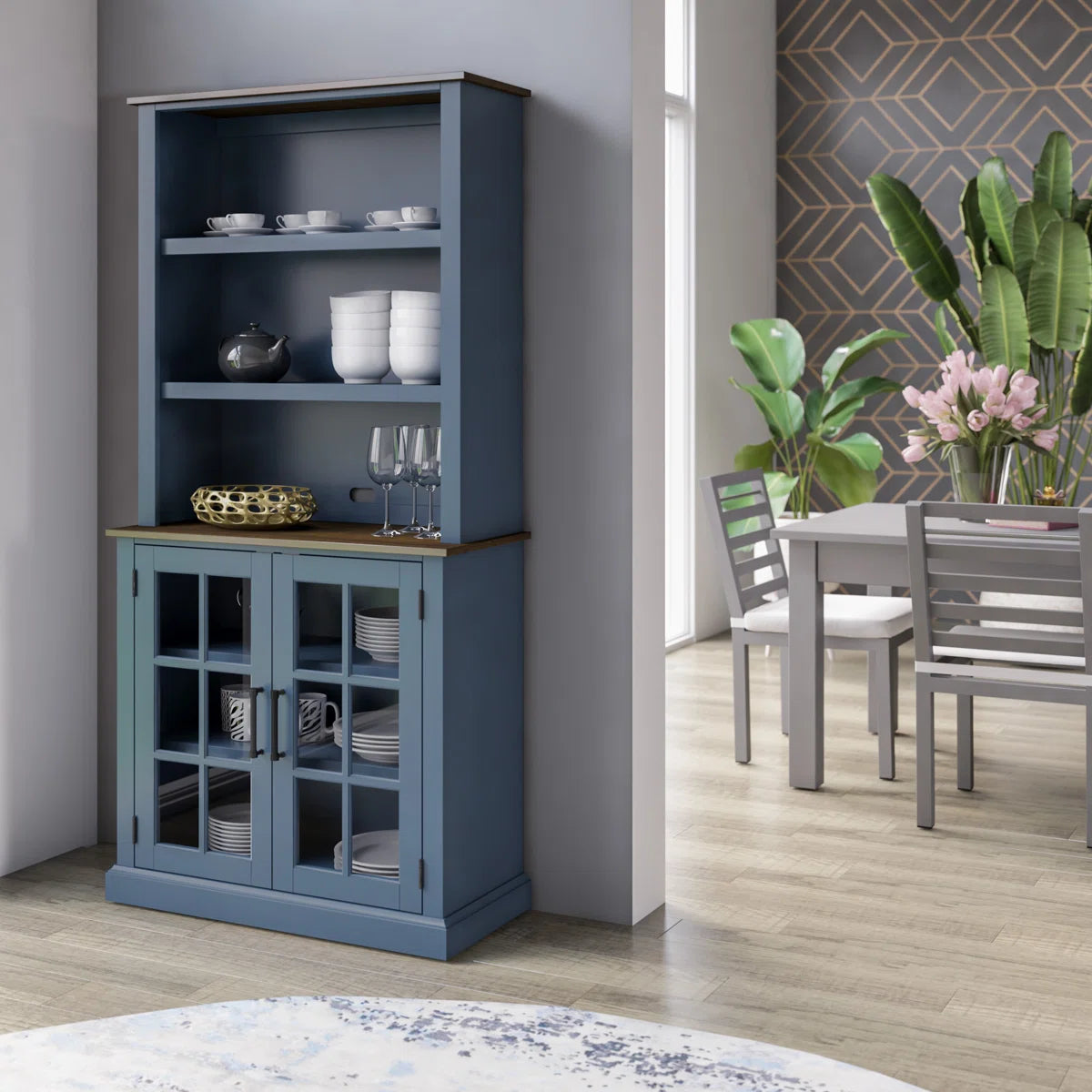 Bar Hutch Sideboard Storage Cabinet