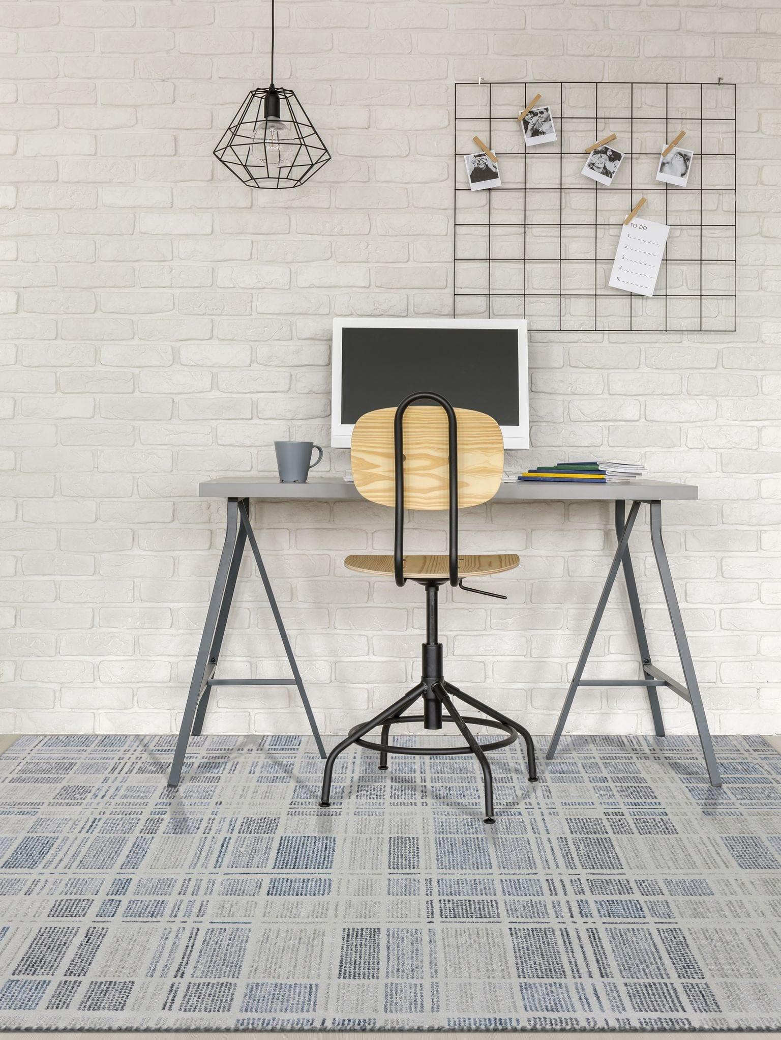Pewter Wool Vector 5x8 Feet Hand-Tufted Carpet - Rug - Ouch Cart