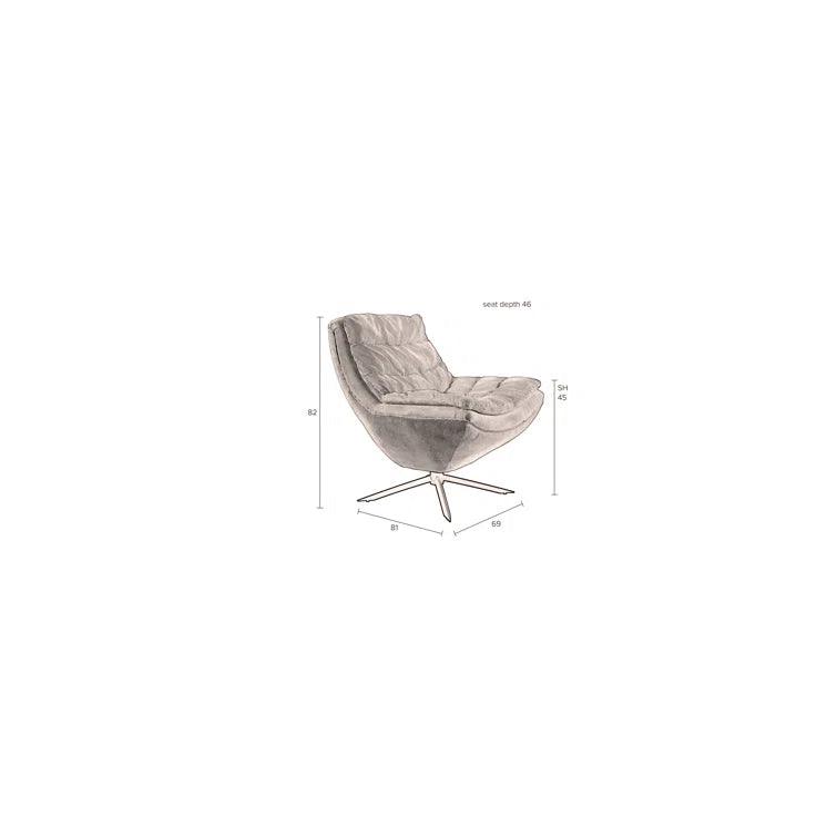 Upholstered Swivel Accent Chair - Ouch Cart