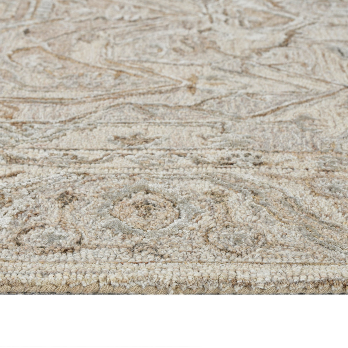 Saraswati Global Rug , Handcrafted Area Rug, 8x10 Feet, Wool & Viscose Rug, Luxurious Anti-Skid & Anti Slip Backing Carpet , Ideal for Bedroom, Living Room, and Dining Room, Kids Room, Office Rug. Saraswati Global