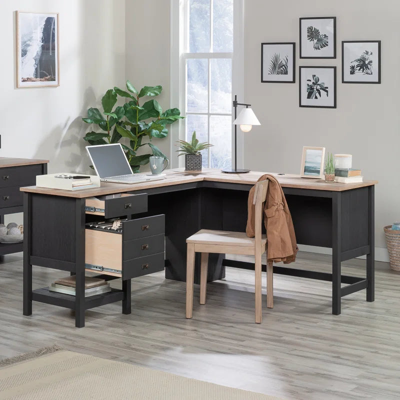 L-Shaped Executive Desk Ouch Cart