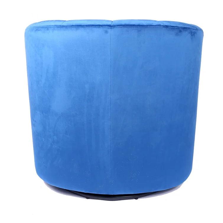 Velvet Swivel Barrel Chair - Ouch Cart