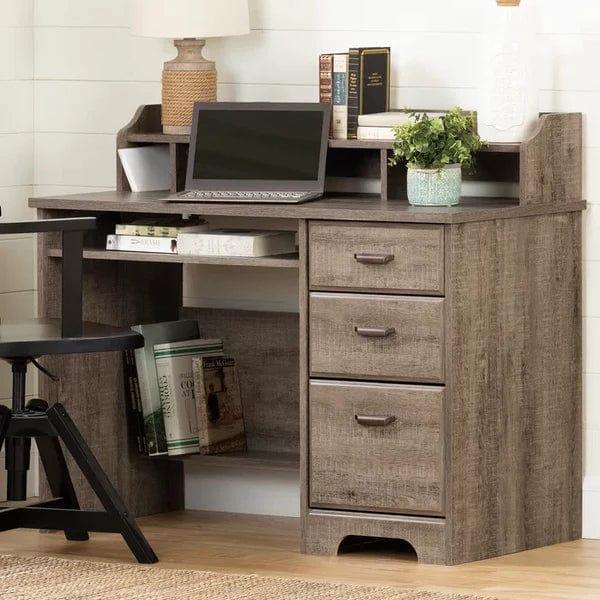 Martin Designs Modern Home Office Writing Desk with File Storage Drawer, Computer Table with Keyboard Tray - Ouch Cart
