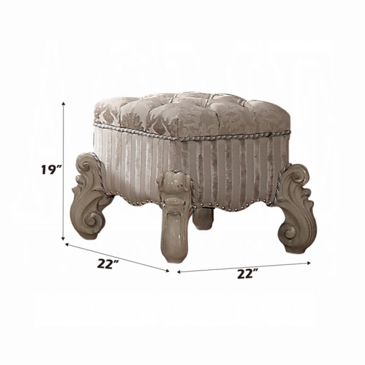 Ouch Cart Luxury Vanity Dressing Table Set with Mirror & Stool OUCH CART