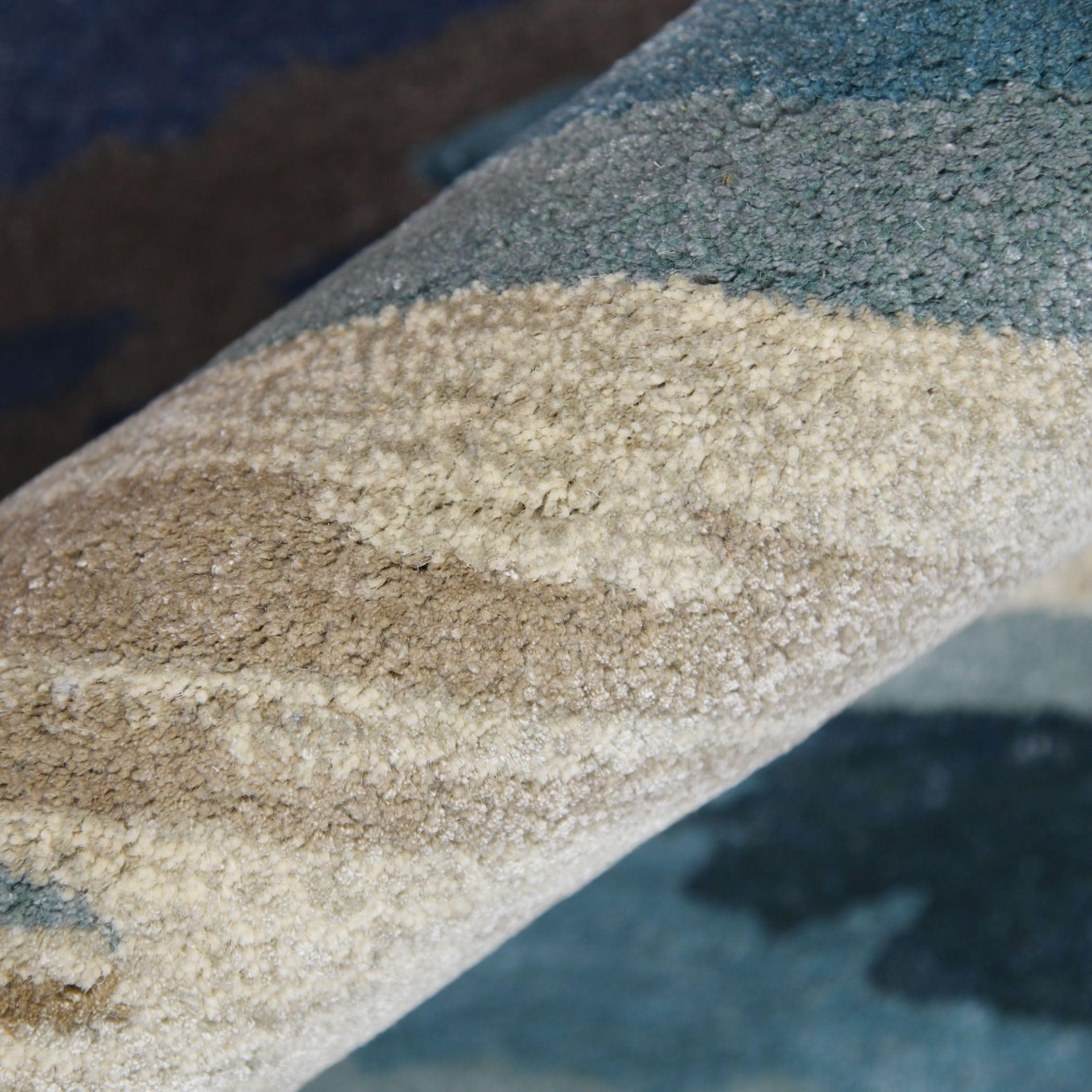 Emerald Wool & Viscose Dream Scape 4x6 Feet Hand-Tufted Carpet - Rug - Ouch Cart
