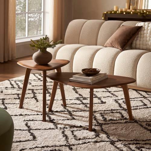 Vincent Coffee Table Set, Walnut - Ouch Cart