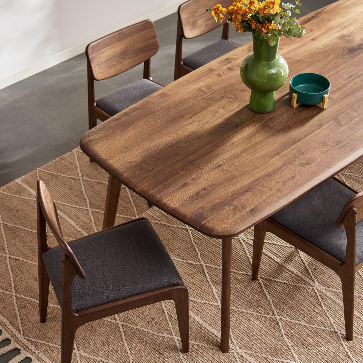 Vincent Dining Table, Walnut - Ouch Cart