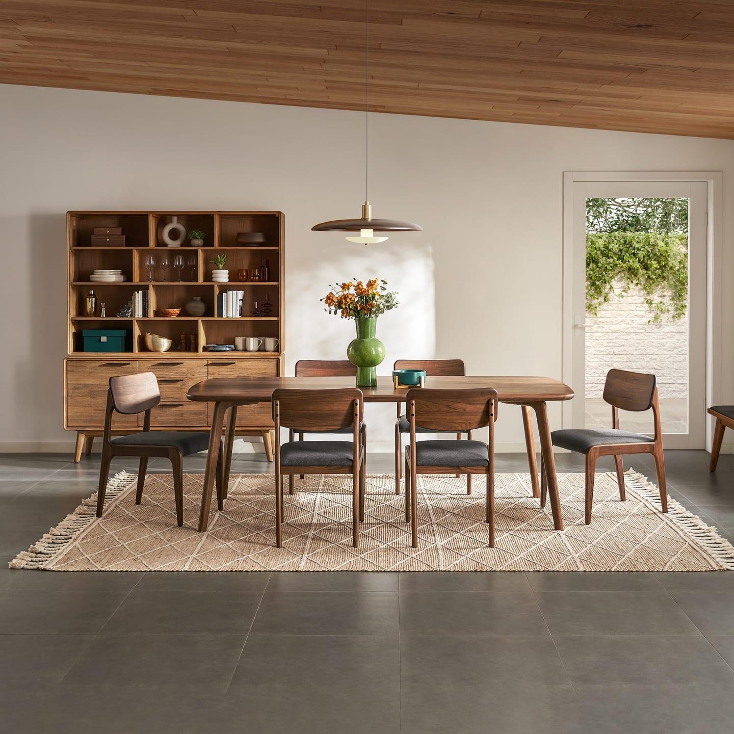 Vincent Dining Table, Walnut - Ouch Cart