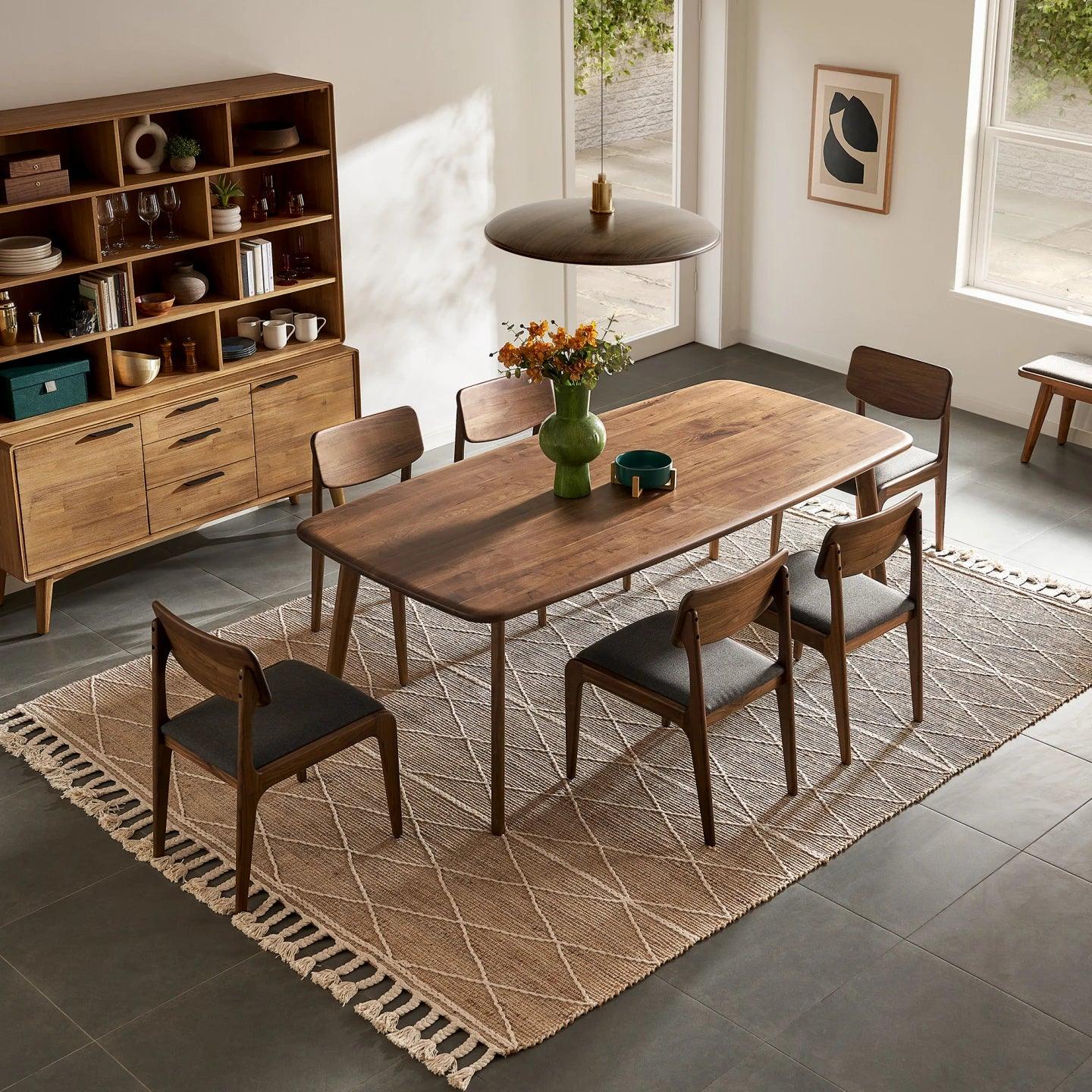 Vincent Dining Table, Walnut - Ouch Cart