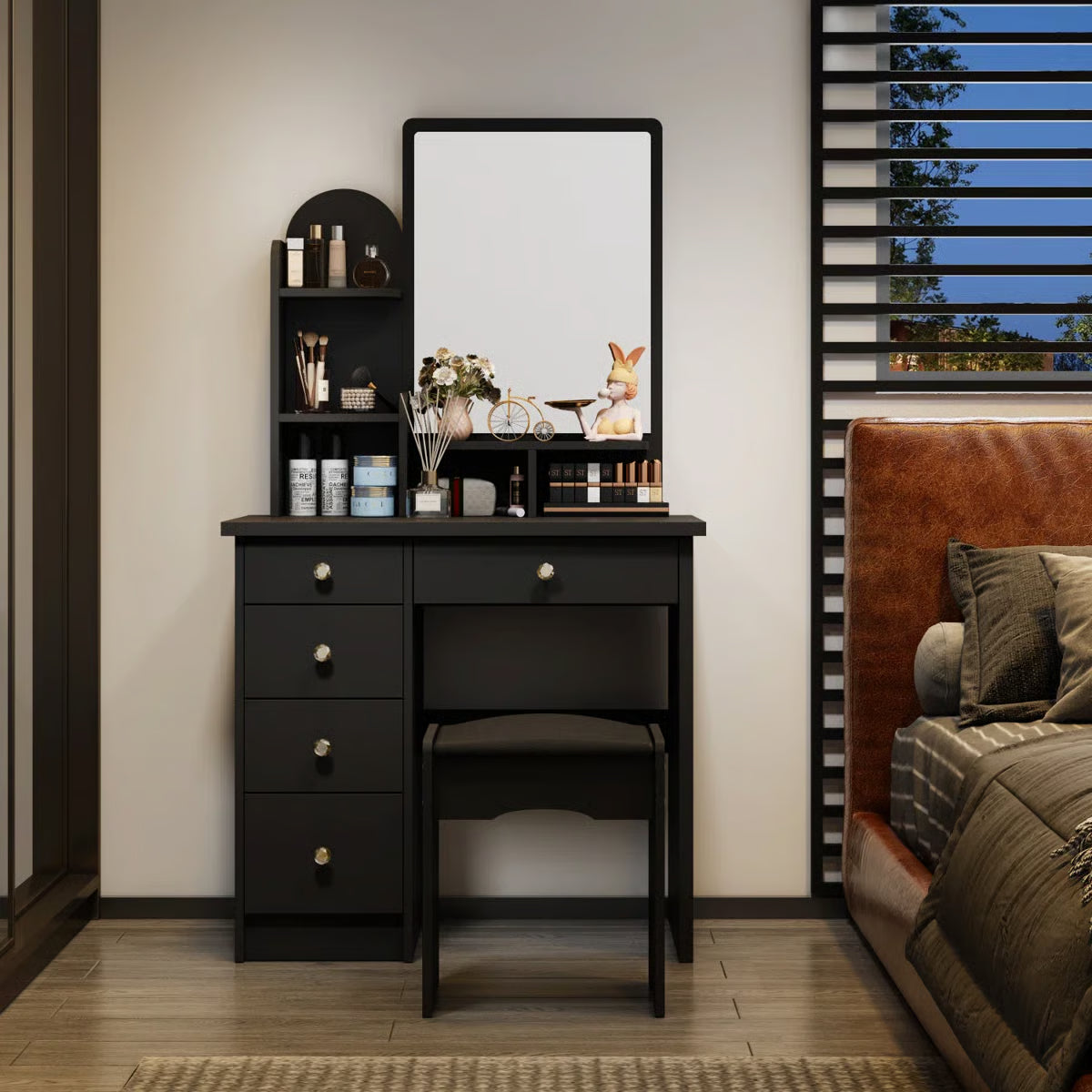 Vitomir Makeup Vanity Desk with Stylish Design and Storage- OUCH CART |Dressing table