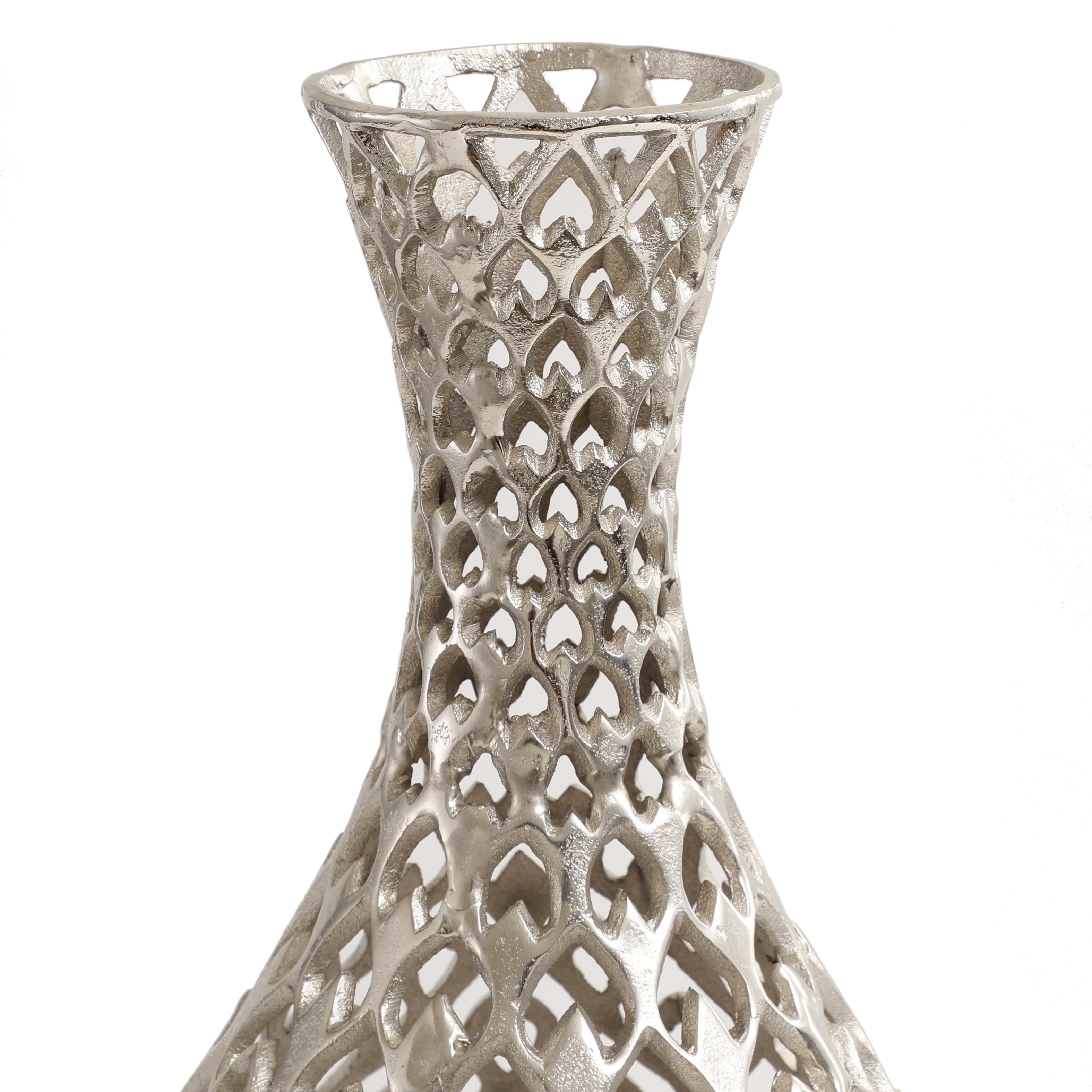Cavendish Ornate Metal Floor Vase In Silver M.M.I. OVERSEAS