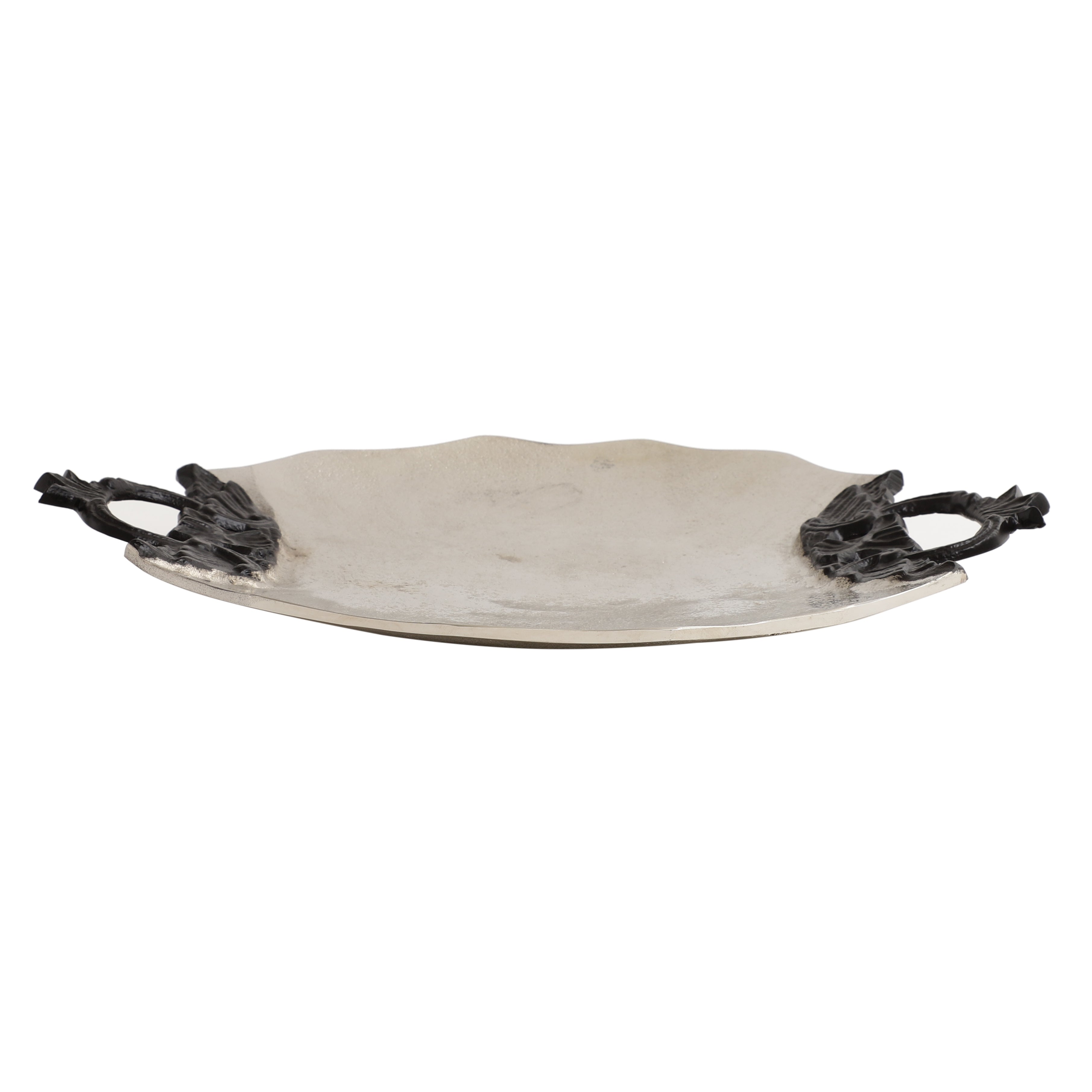 Midas Silver Round Tray ouch cart