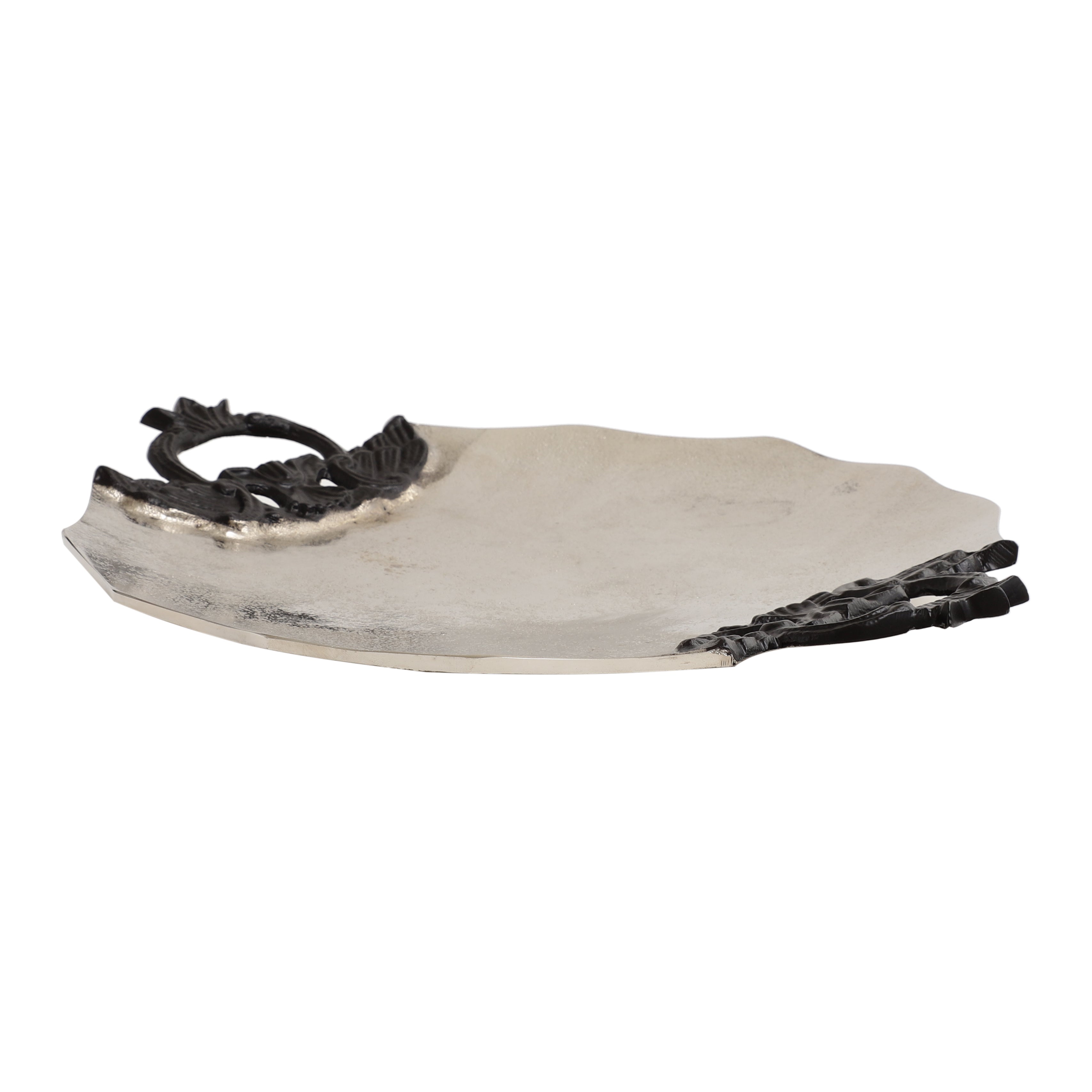 Midas Silver Round Tray ouch cart
