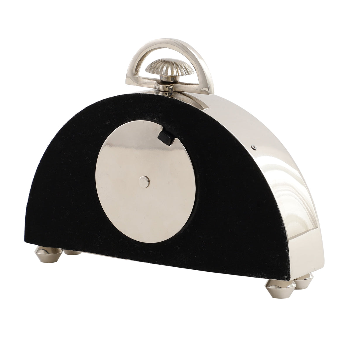 Luna Desk Clock In Silver M.M.I. OVERSEAS