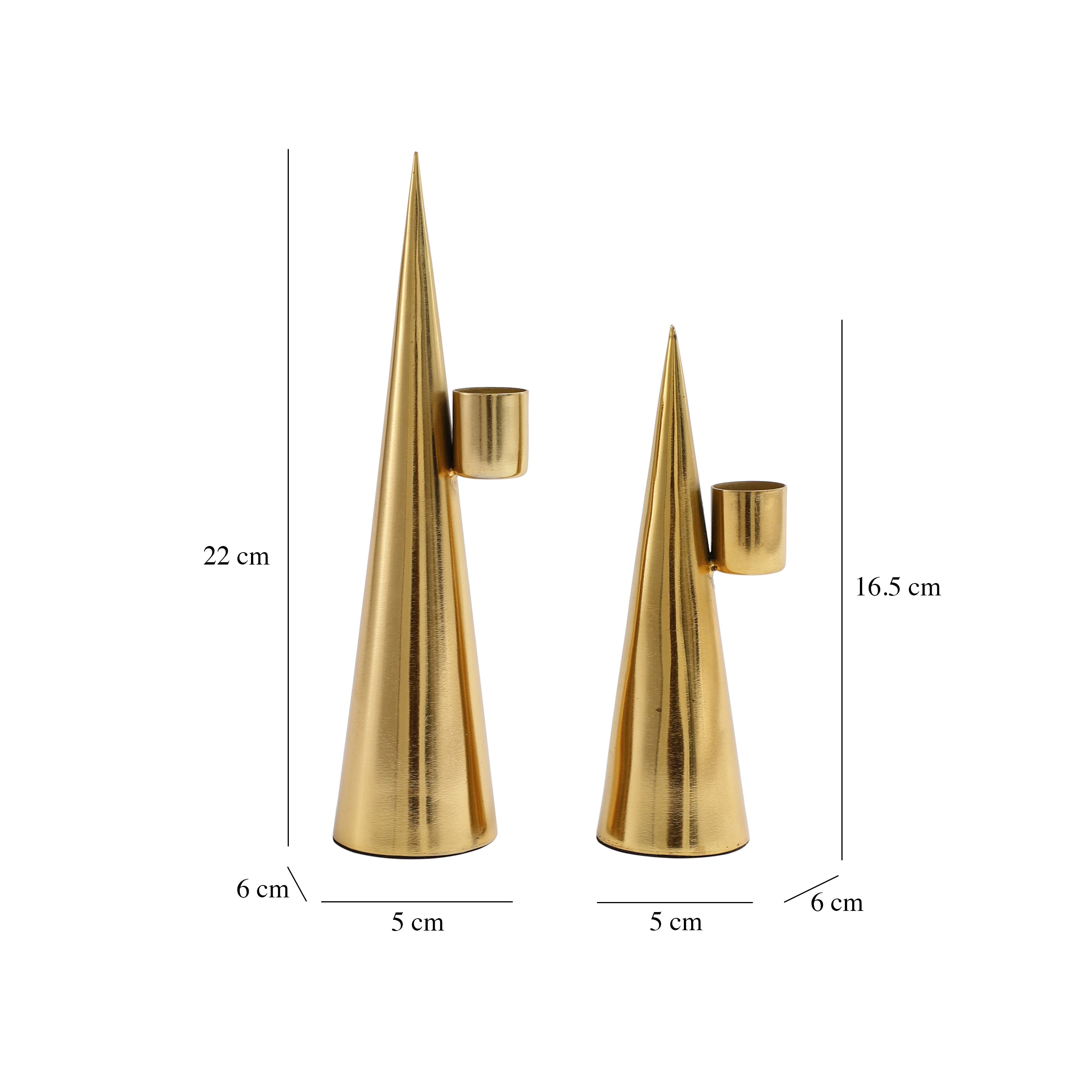 Solstice Cone Holder Golden