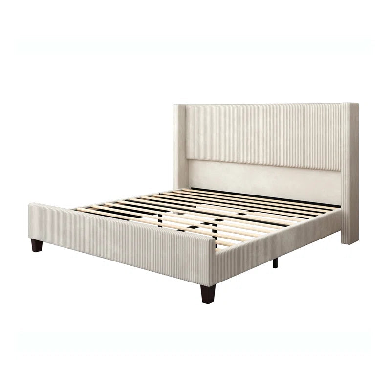Wauseon Corduroy Upholstered Bed OUCH CART