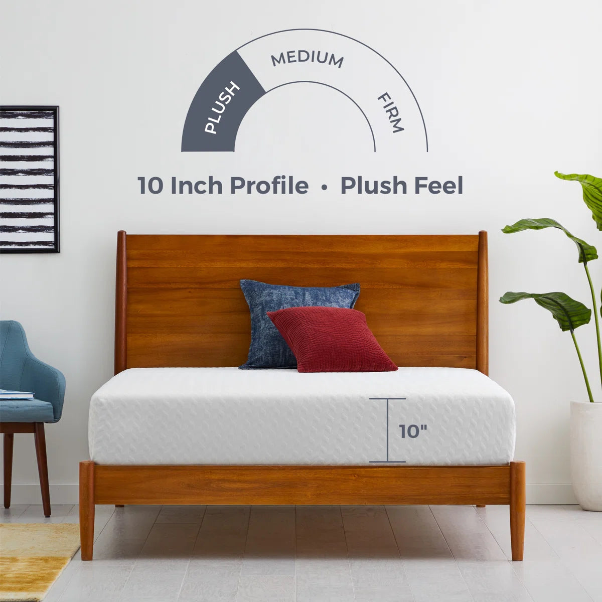 Wayfair Sleep 10" Plush Cooling Gel Memory Foam Mattress