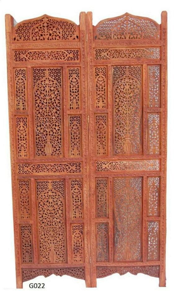 4 Panel Sheesham Wooden Partitions Room Dividers Screen Separators for Living Room Wooden Room Divider Partition Wooden Screen Wooden Separator Home & Kitchen - Ouch Cart