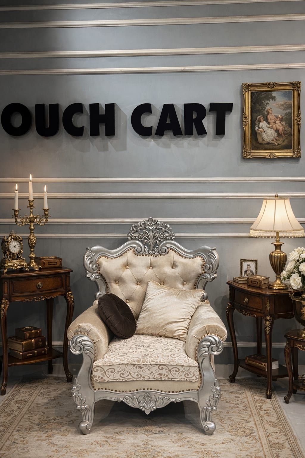 Handmade wooden standard sofa chair with amazing antique style look