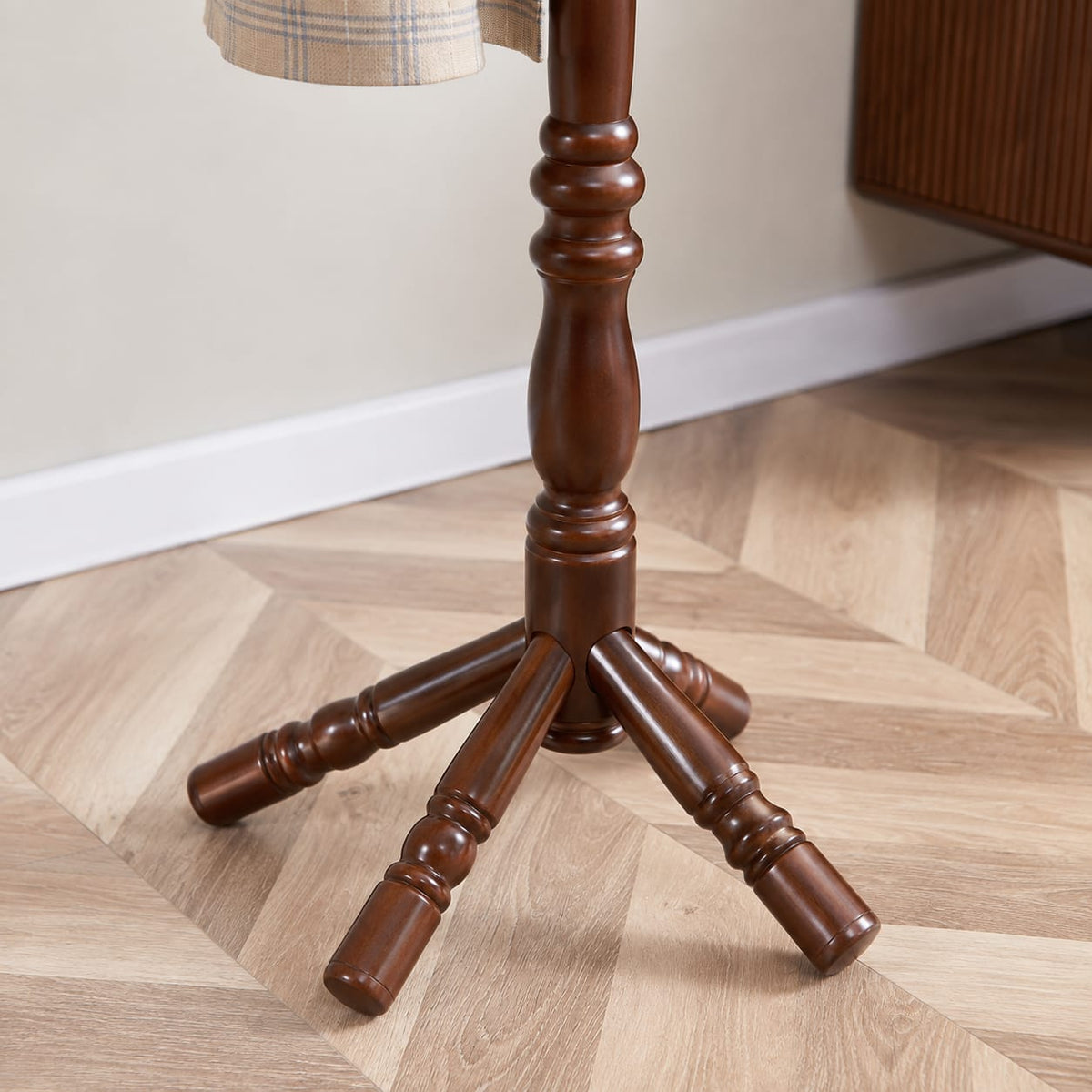 Ouch Cart Wooden Coat Stand | Freestanding Solid Wood Clothes Hanger with Multiple Hooks for Home OUCH CART
